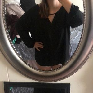 Black long sleeve blouse